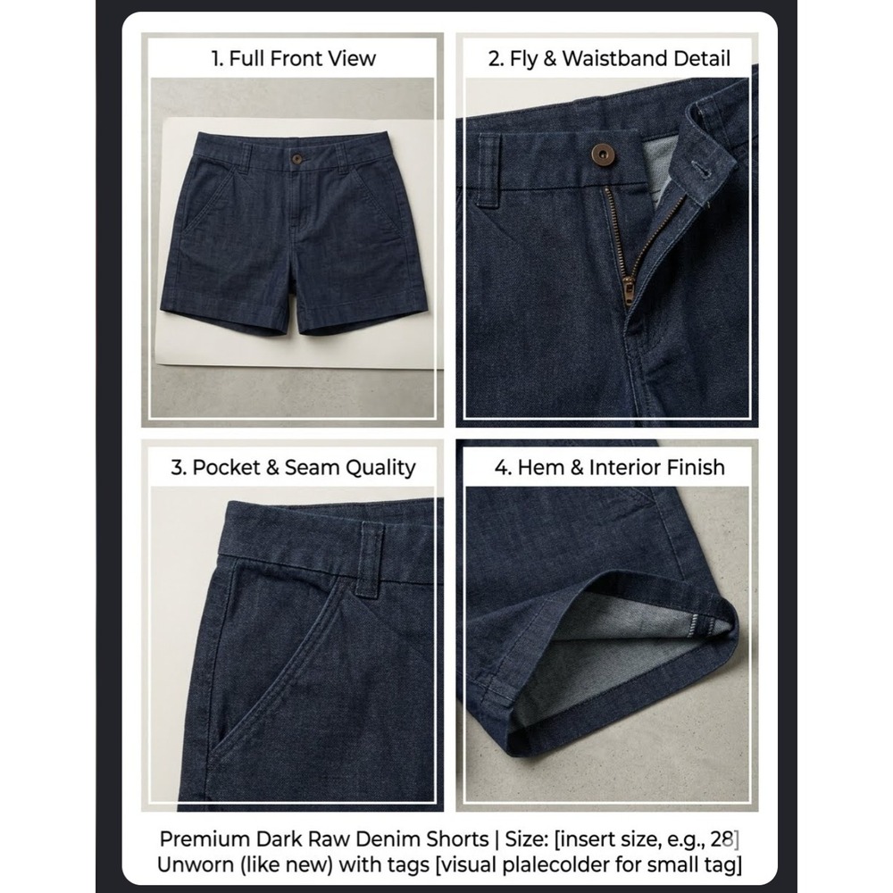 Ann Taylor LOFT The Riviera Short Dark Wash Raw Denim Blue Chino Shorts Size 2